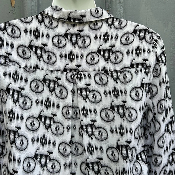 Maeve Anni Popover Blouse with Bicycles, size  2 - Picture 8 of 13